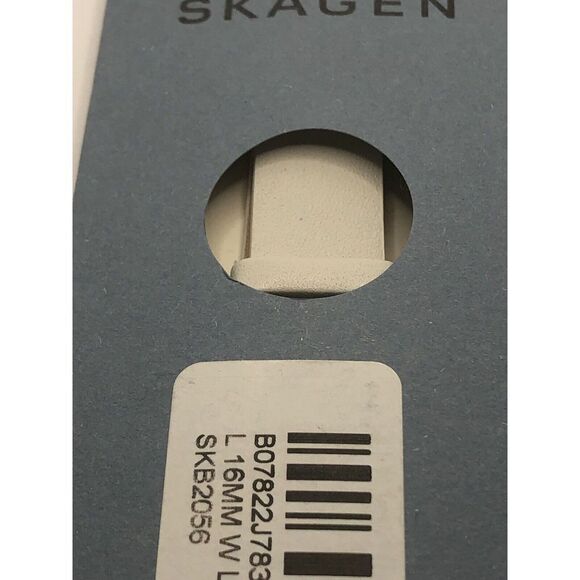 Skagen Watch Band Replacement 2 Piece Leather SKB2056 In Packaging White PY30 - Picture 1 of 6